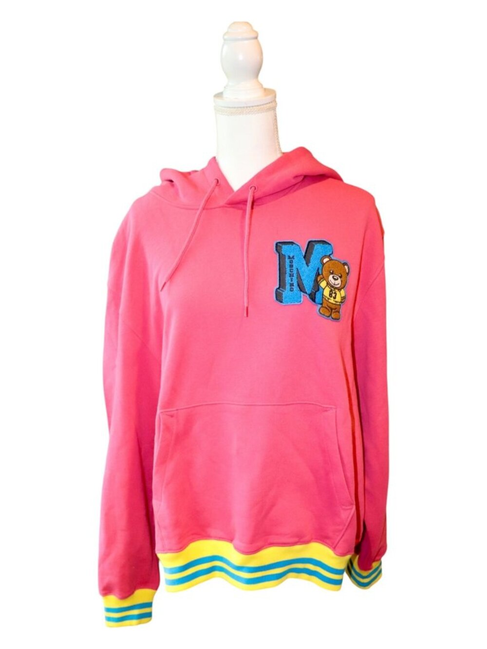 Moschino Couture Varsity Teddy Bear Hoodie, NWT size 10
